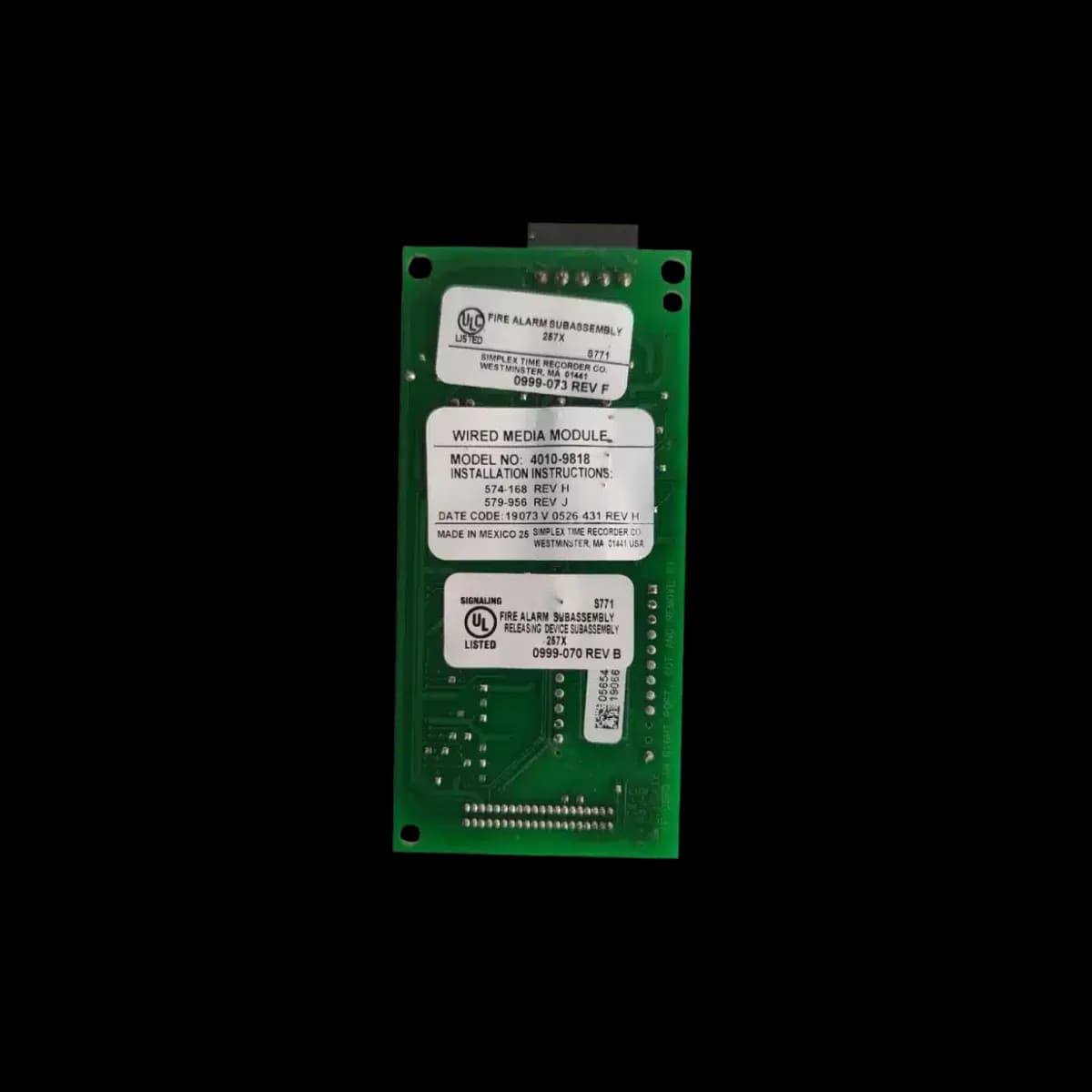 - Simplex 4010-9818 Wired Network Media Card